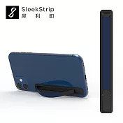 【SleekStrip犀利釦】手機握帶支架(輕量款) 黑底座 x 海軍藍