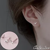 【卡樂熊】S925銀簡約迷你豆苗造型耳環/耳針(兩色)- 銀色豆苗