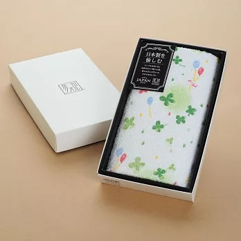 【HAYASHI】日本大阪泉州 純棉毛巾禮盒 ‧ 幸運草