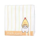 【Towel Museum】日本mofufand貓咪 無撚柔軟純棉方巾 ‧ 黃