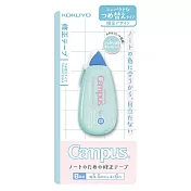 KOKUYO Newtro系列Campus象牙白可替換修正帶 B罫6m-冰綠