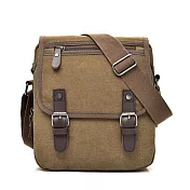 O-ni O-ni新款精選優質加厚帆皮帶造型時尚名牌同款多功能輕旅行男包(bag-6034) 咖啡色