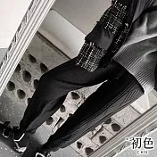 【初色】秋冬麻花針織寬鬆抽繩鬆緊哈倫長褲-共4色-31617(F可選) F 黑色