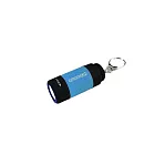 【GREENON】USB充電手電筒 (GU01) 生活防水 強光LED手電筒 附鑰匙圈 天空藍