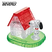 【日本正版授權】BEVERLY 史努比與紅屋 立體水晶拼圖 51片 3D拼圖 公仔/模型 Snoopy/PEANUTS