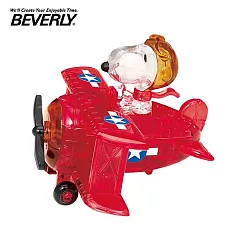 【日本正版授權】BEVERLY 史努比 王牌飛行員 立體水晶拼圖 40片 3D拼圖 公仔/模型 Snoopy/PEANUTS