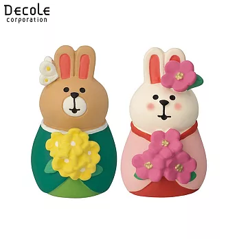 【DECOLE】concombre 暖暖晒太陽的雛人型  小花兔雛組