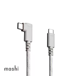Moshi Integra™ 強韌系列 USB─C to USB─C 90度彎頭 (240W/480Mbps) 充電/傳輸編織線 (0.6M)
