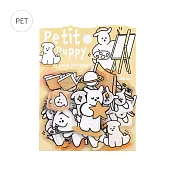 【BGM】散裝PET貼紙包30入 ‧ 插畫狗狗-黃色