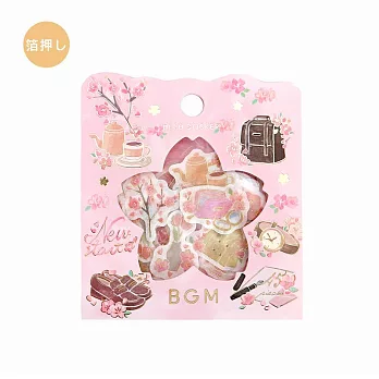 【BGM】散裝金箔和紙貼紙包45入 櫻限定 ‧ 新生活粉色