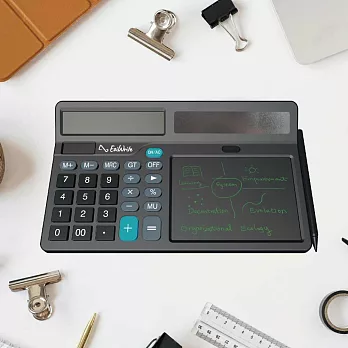 EziWrite｜桌上型多功能計算機 Calculator Writing Board 沉穩黑  沉穩黑