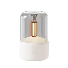 【BeOK】創意燭光香薰加濕器 USB桌面氣氛家用薰香水氧機 白