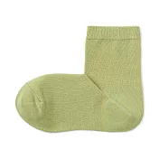 【MUJI 無印良品】女棉混足口柔軟舒適直角短襪23-25cm 淺綠