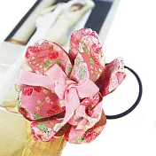 【PinkyPinky Boutique】喜氣華麗織錦花朵 髮束 (粉紅色)