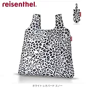 【reisenthel】-德國進口正版輕量摺疊收納購物袋 新色 豹紋 白
