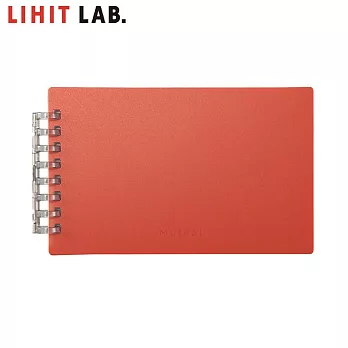 LIHIT LAB N-2670 網點活頁筆記本(MUTUAL) 桔紅色