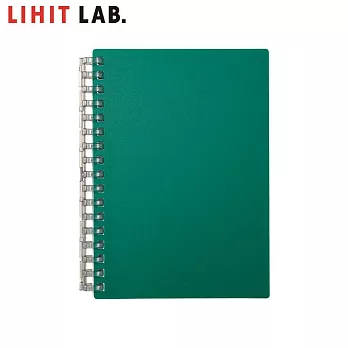 LIHIT LAB N-2671 A6網點活頁筆記本(MUTUAL) 深綠色