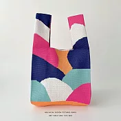 【JP生活館 】韓國小眾設計針織編織個性百搭手提包   * 多彩色圖