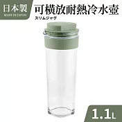 日本製密封耐熱冷水壺1.1L 綠