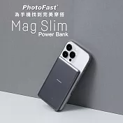 【PhotoFast】Mag Slim超薄磁吸無線行動電源 5000mAh 太空灰