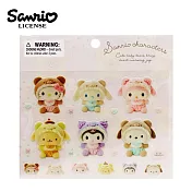 【日本正版授權】三麗鷗 熊寶寶造型 透明貼紙 日本製 貼紙/手帳貼/裝飾貼紙
