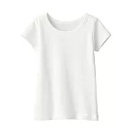 【MUJI 無印良品】幼兒有機棉針織圓領短袖T恤 100 柔白