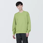 【MUJI 無印良品】男二重織圓領衫 S 淺綠