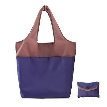 【素包包】購物袋 雙色文青風日本主婦超市剛剛好環保再生 _黛紫