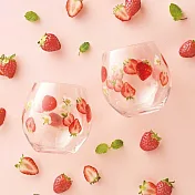 【Toyo Sasaki】Fresh fruits 草莓玻璃杯380ml 2入禮盒