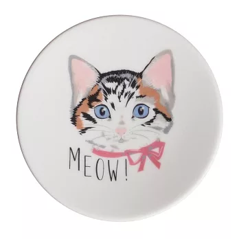 【小倉陶器】MEOW 可愛貓咪陶瓷小皿10cm ‧ 三花貓