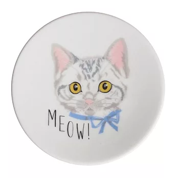 【小倉陶器】MEOW 可愛貓咪陶瓷小皿10cm ‧ 虎斑貓