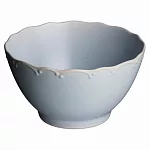 【小倉陶器】日本美濃燒 優雅花邊陶瓷餐碗13cm ‧ 藍
