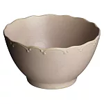 【小倉陶器】日本美濃燒 優雅花邊陶瓷餐碗13cm ‧ 棕