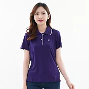 【遊遍天下】MIT台灣製女款顯瘦吸濕排汗抗UV機能POLO衫(GS1023) 2XL 暗紫