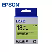 EPSON LK-5GBJ C53S655429標籤帶(消光霧面18mm)淺綠黑