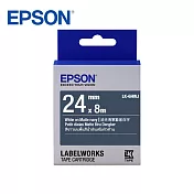 EPSON LK-6HWJ C53S656423標籤帶(消光霧面24mm)海軍藍白