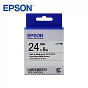 EPSON LK-6ABJ C53S656424標籤帶(消光霧面24mm)灰黑
