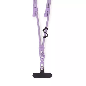 7MM編織款 解放雙手萬用機能手機背帶掛繩 (素色款-附夾片)  薰衣草紫