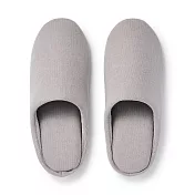 【MUJI 無印良品】棉平織室內拖鞋/M灰色