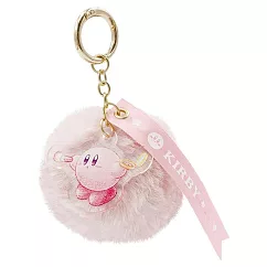 【日本正版授權】星之卡比 鑰匙圈 吊飾/毛球鑰匙圈/包包吊飾 卡比之星/Kirby ─ 粉色款