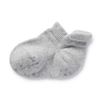 【MUJI 無印良品】幼兒棉混淺口直角襪11-15cm 淺灰
