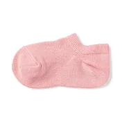 【MUJI 無印良品】兒童棉混淺口直角襪19-23cm 淺粉