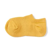 【MUJI 無印良品】兒童棉混淺口直角襪19-23cm 黃色