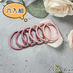 【卡樂熊】毛巾圈細條6入組造型髮束(五色)─ 粉色系