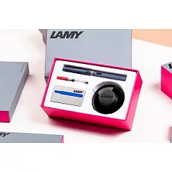 LAMY 鋼筆 / SAFARI狩獵者系列 限量色20周年紀念款(鋼筆墨水禮盒) ─ 筆尖─F PINK CLIFF 懸岩粉紅