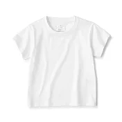 【MUJI 無印良品】幼兒棉混聚酯纖維容易穿脫圓領短袖T恤 80 柔白