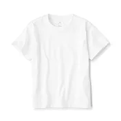 【MUJI 無印良品】兒童棉混聚酯纖維圓領短袖T恤 110 柔白