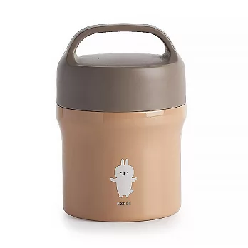 【SABU HIROMORI】日本MOOMOO不鏽鋼真空保溫湯罐/便當盒/午餐盒 320ml 粉紅兔