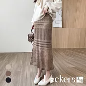【Lockers 木櫃】韓國顯瘦氣質花邊蕾絲半身裙 L113031503 F 咖啡色F