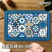 TROMSO 科技絨舒柔吸水地墊- 墨藍花磚BS-884